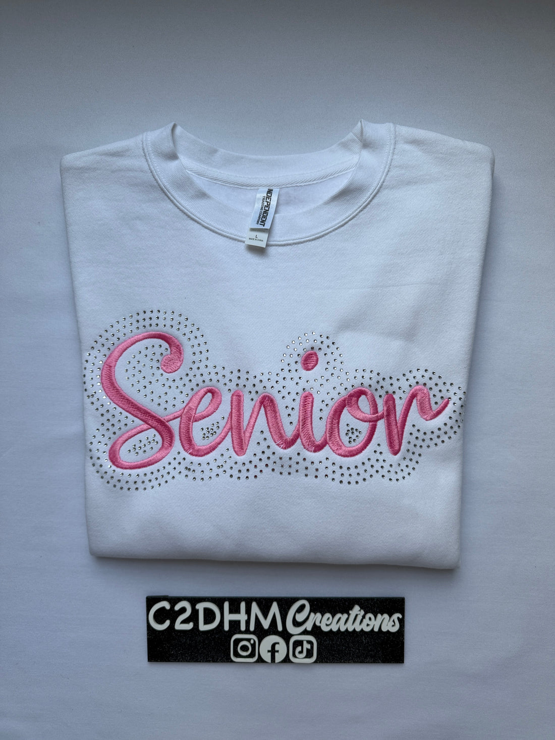 Senior sweatshirt with Rhinestones | Senior Statement Sweatshirt | Cozy Graphic Pullover