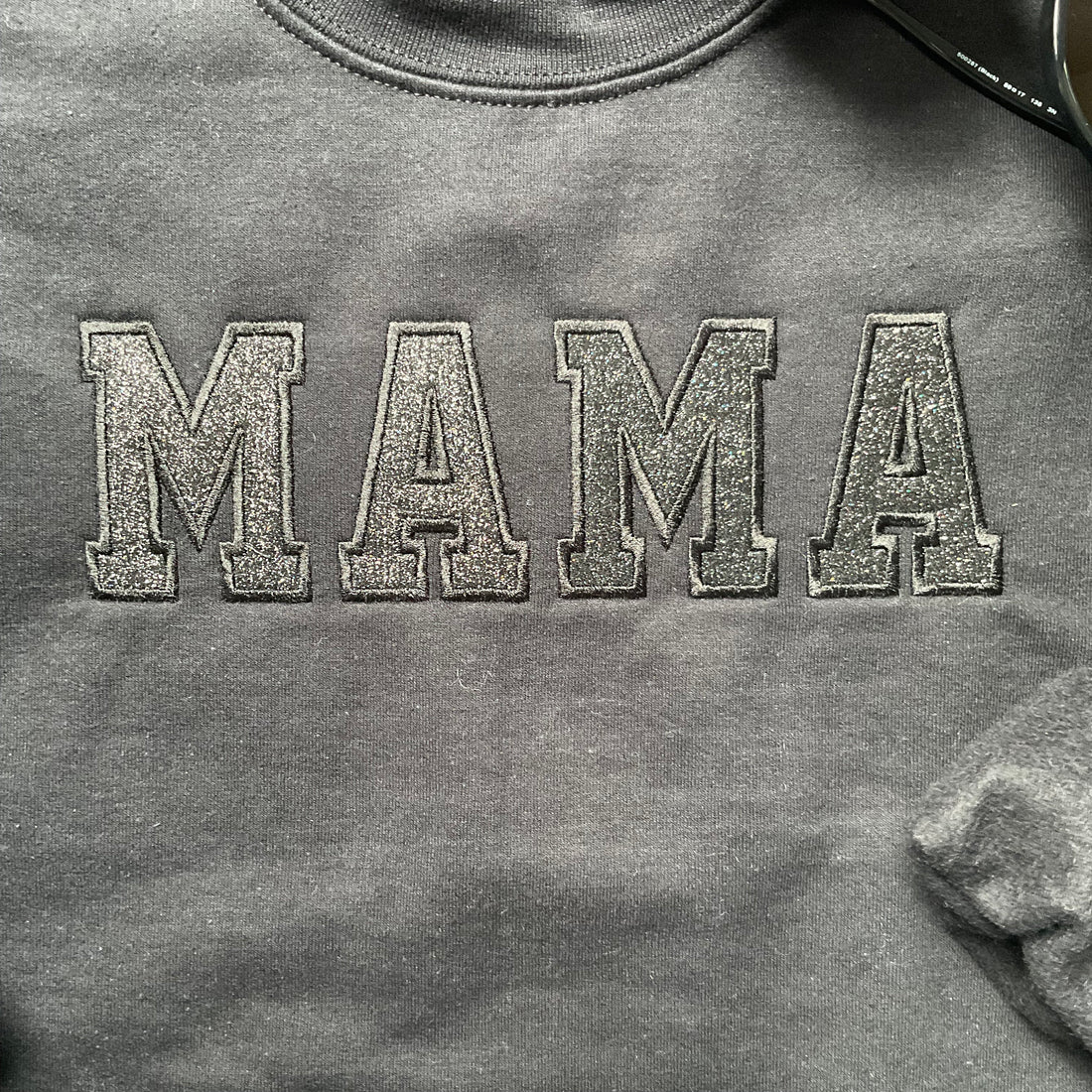 Custom Sweatshirt, Glitter sweatshirt, Embroidered Sweatshirt, Personalized Gift Her, Mom, glitter,Personalized Gift, black sweatshirt, mama