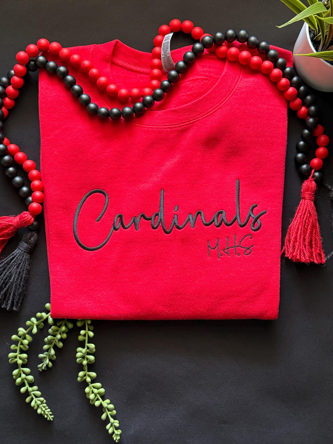 Elegant Script Embroidered Sweatshirt - Customizable