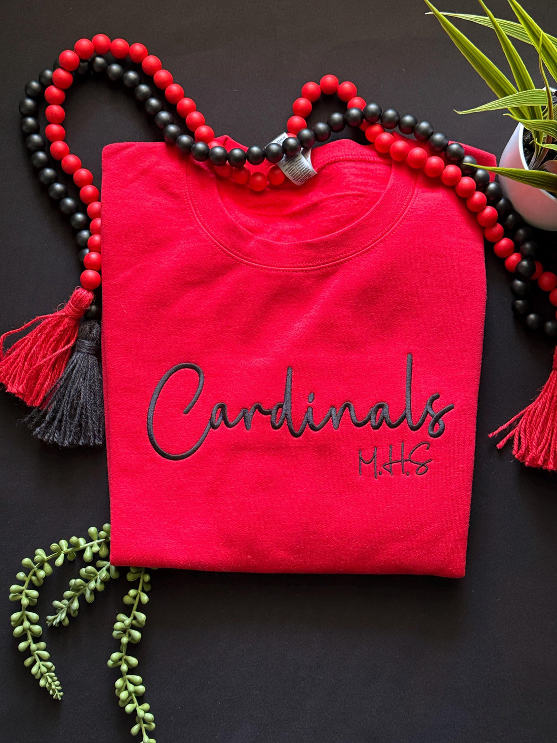Elegant Script Embroidered Sweatshirt - Customizable