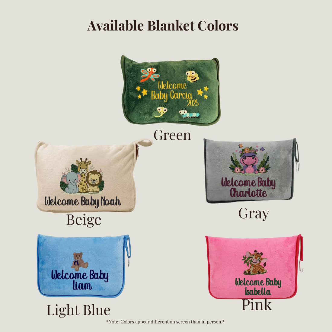 Custom Embroidered Baby Blanket
