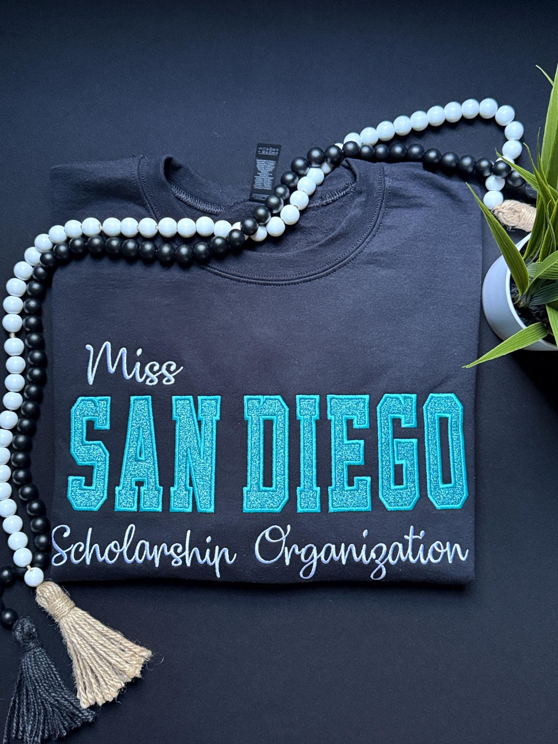 Glitter Embroidered Sweatshirt