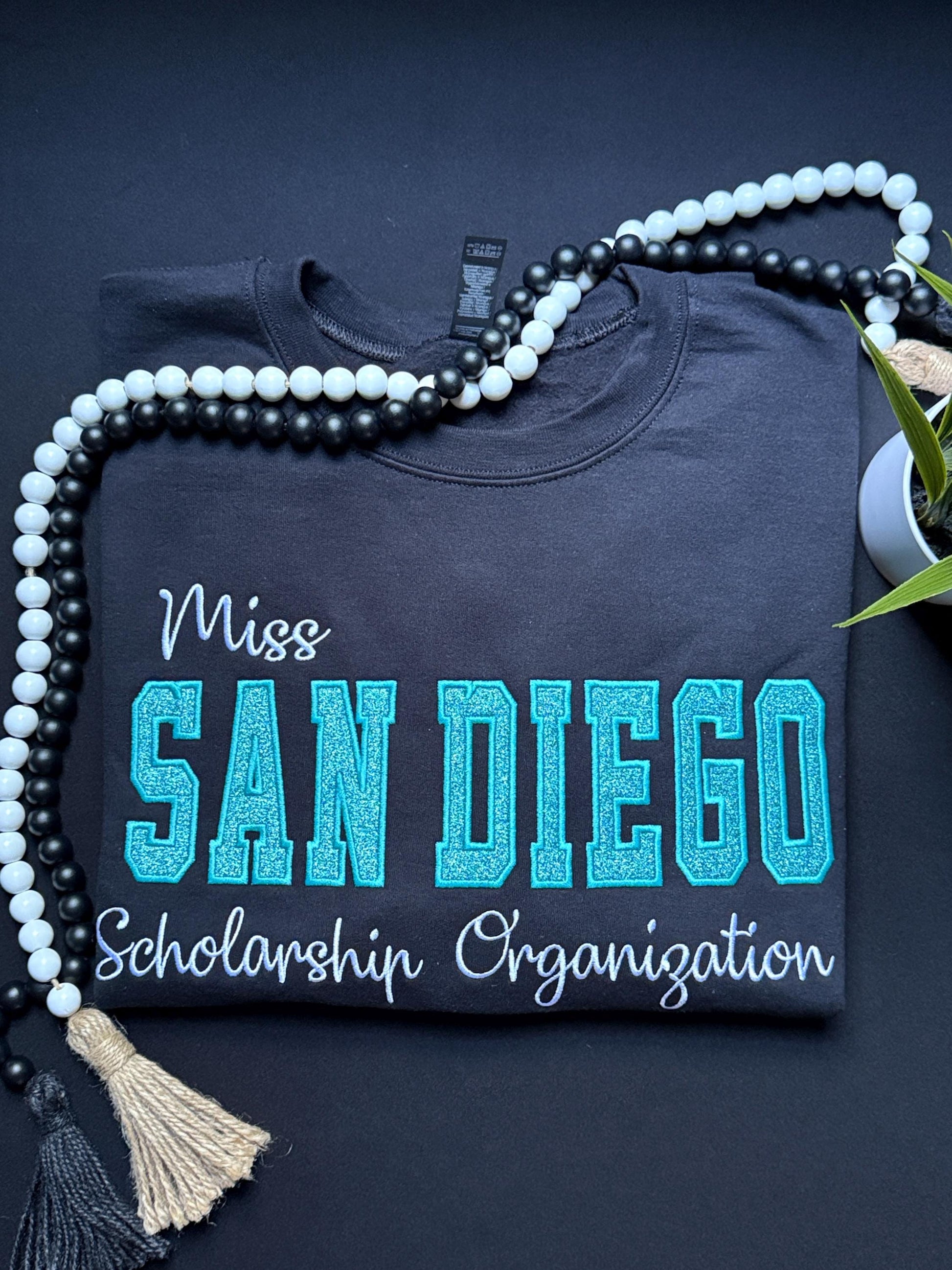 Glitter Embroidered Sweatshirt