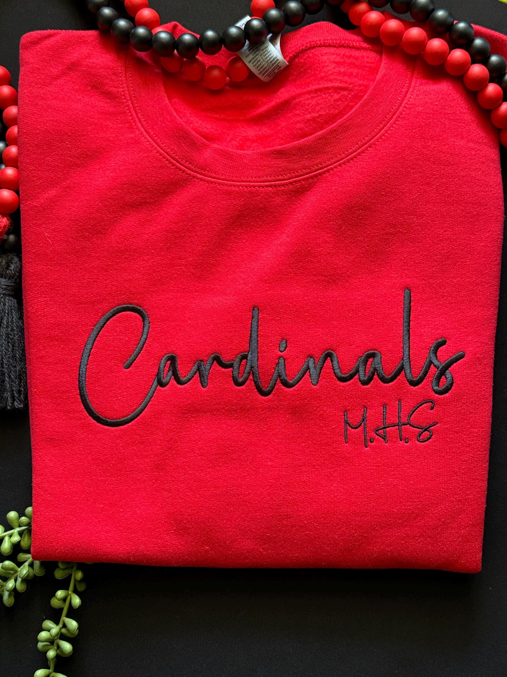 Elegant Script Embroidered Sweatshirt - Customizable