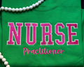 Custom Nurse Embroidered Sweatshirt including Stethoscope and Rod of Asclepius