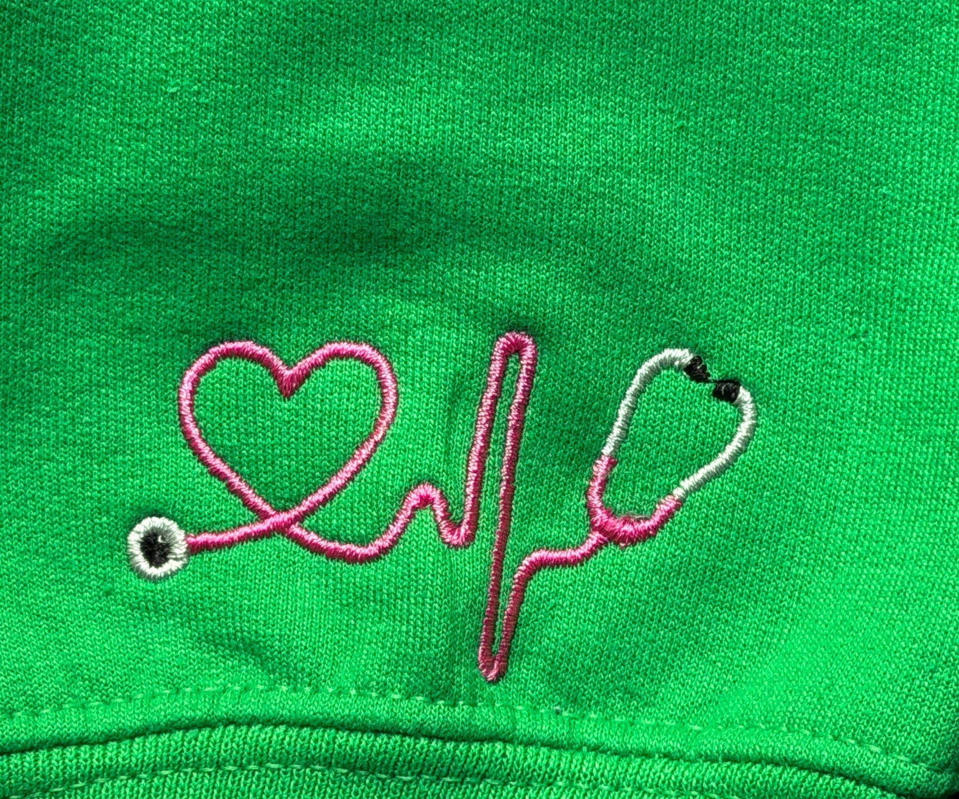 Custom Nurse Embroidered Sweatshirt including Stethoscope and Rod of Asclepius