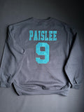 Custom Glitter Embroidered Volleyball Sweatshirt w/ Name and Number on Back