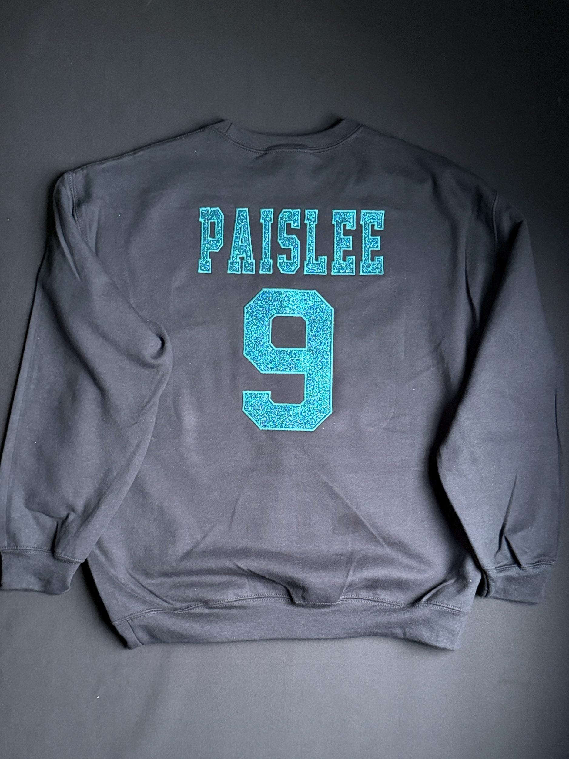 Custom Glitter Embroidered Volleyball Sweatshirt w/ Name and Number on Back