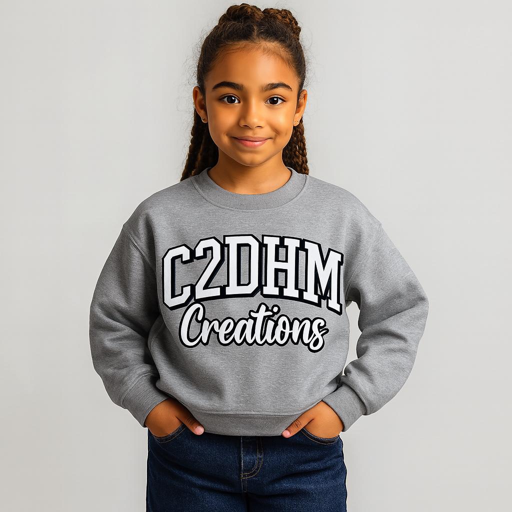 Custom Glitter Embroidered Sweatshirt - YOUTH