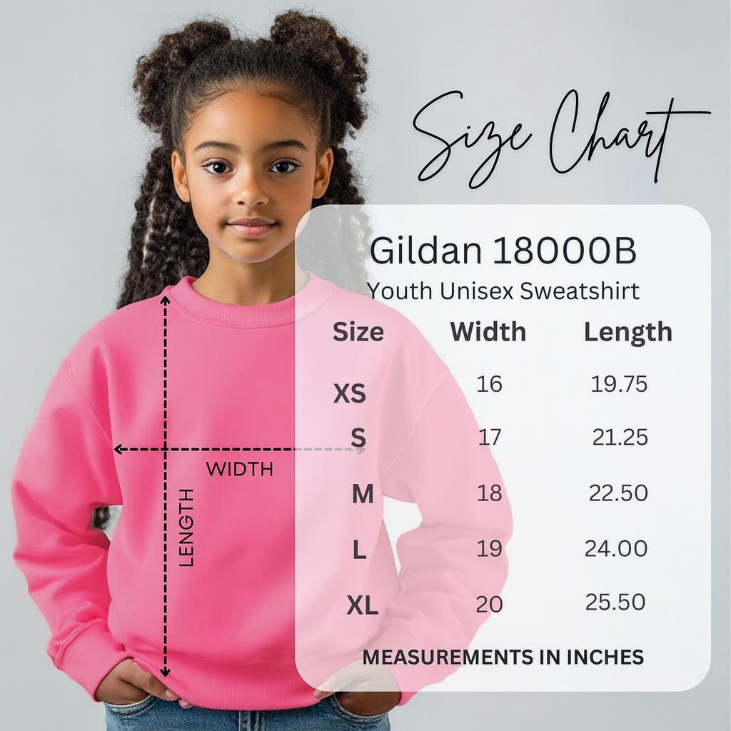 Custom Glitter Embroidered Sweatshirt - YOUTH