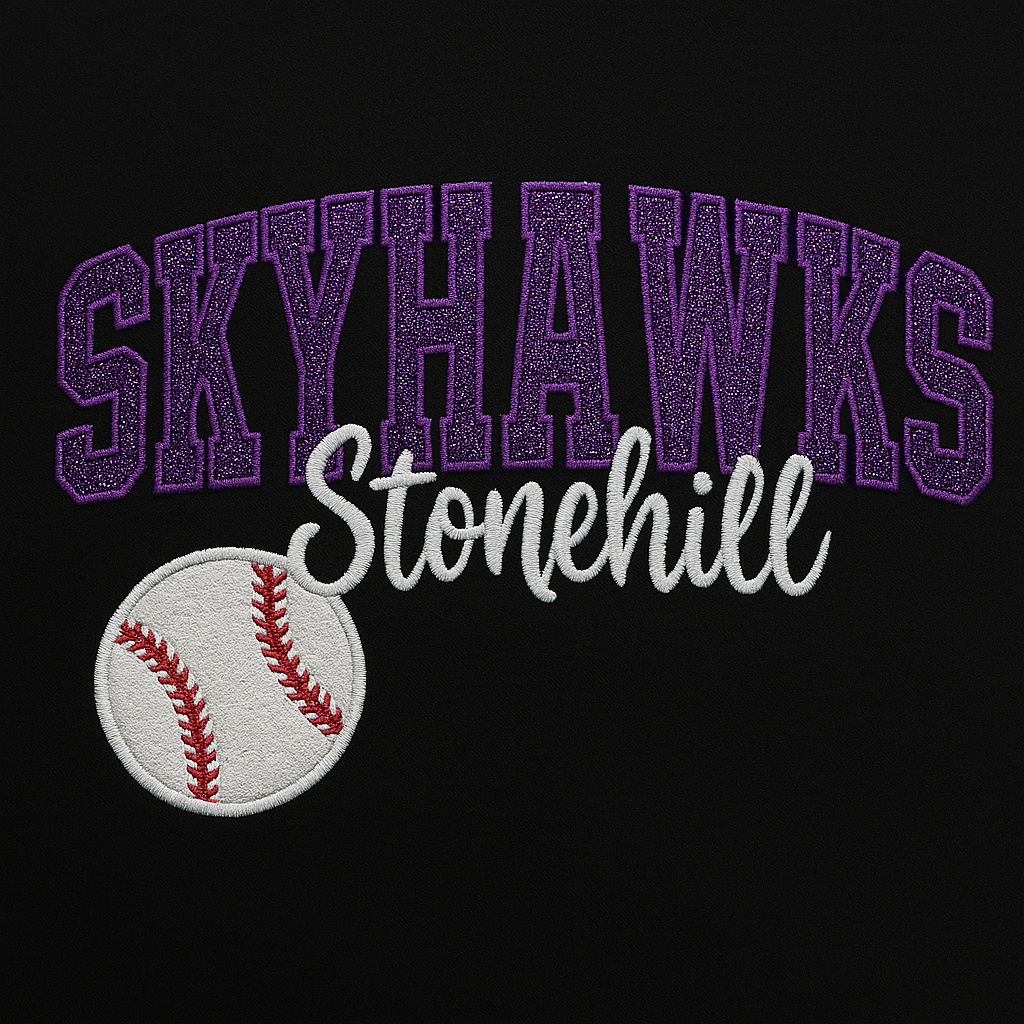 Baseball Embroidered Long Sleeve T-Shirt